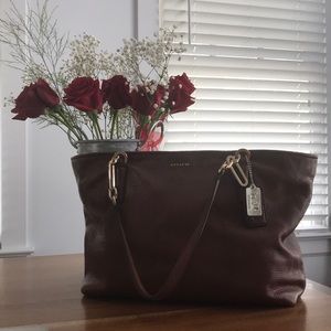 Coach shoulder bag, brown leather